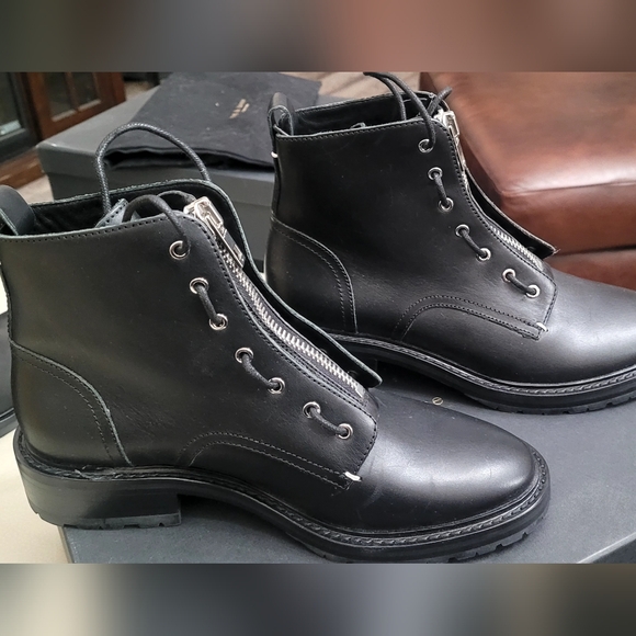 rag & bone Black Leather Women's Boots - Picture 1 of 7